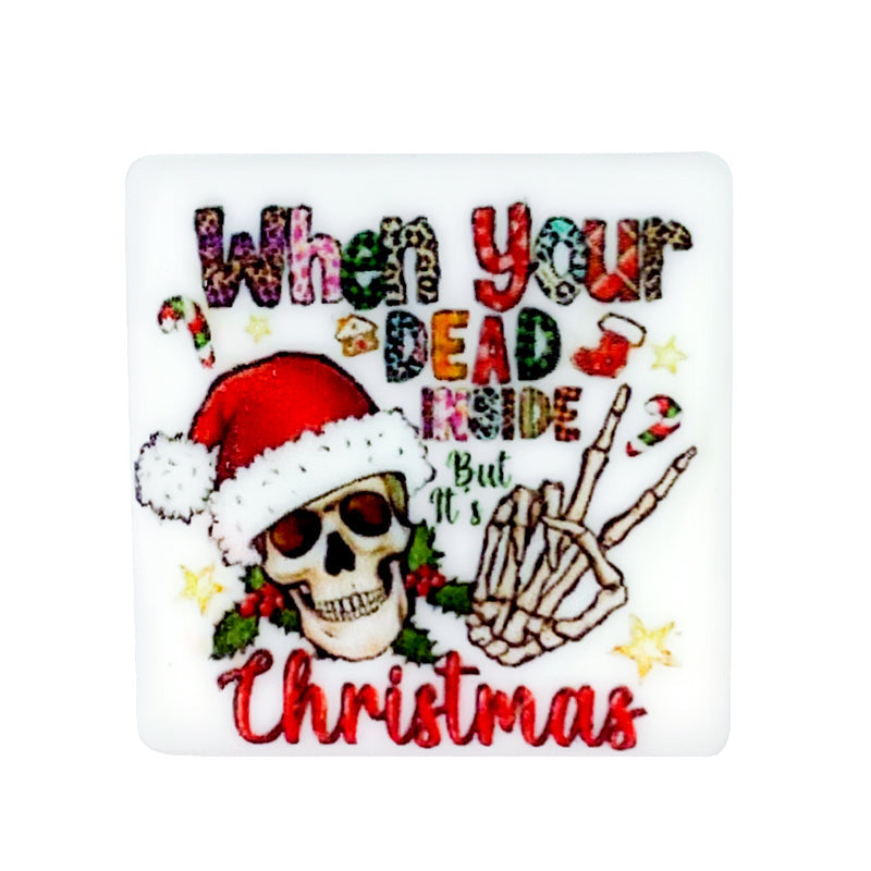 Wholesale 10PCS Cheers New Year Vibes Silicone Beads